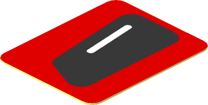 Sticker  0.8 x  1.0 with Headlamp on Red Background Left