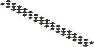 Sticker  0.8 x  7.8 Chequered