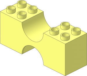 Duplo Brick  2 x  6 x  2 Double Concave
