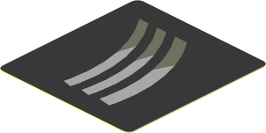 Sticker  1.9 x  1.8 with Silver Air Vents on Black Background Right (Needs work)