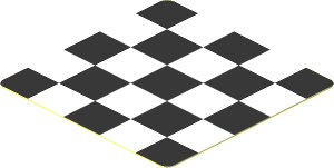 Sticker  1.8 x  1.8 Chequered