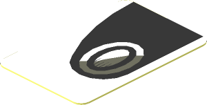 Sticker  1.8 x  0.8 with Black Headlamp on White Background Right (Needs Work)