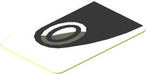 Sticker  1.8 x  0.8 with Black Headlamp on White Background Left (Needs Work)