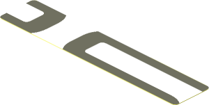 Sticker  0.8 x  4 with Dark Grey Lines on White Background Right