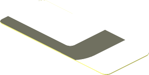 Sticker  0.8 x  1.9 with Dark Grey Lines on White Background Back Right