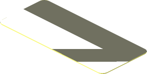 Sticker  0.8 x  1.8 with Dark Grey Lines on White Background