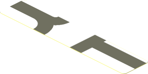 Sticker  0.8 x  4 with Dark Grey Lines on White Background Left