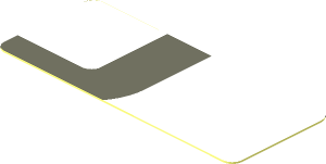 Sticker  0.8 x  1.9 with Dark Grey Lines on White Background Front Right