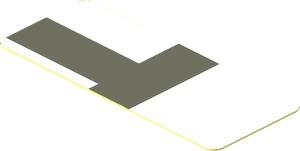 Sticker  0.8 x  1.9 with Dark Grey Lines on White Background Front Right