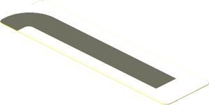 Sticker  0.8 x  3.0 with Dark Grey Lines on White Background Right