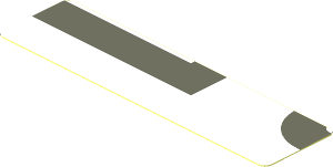Sticker  0.8 x  3.0 with Dark Grey Lines on White Background Left