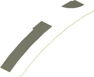 Sticker  0.8 x  3.0 with Dark Grey Lines on White Background Left (Formed)