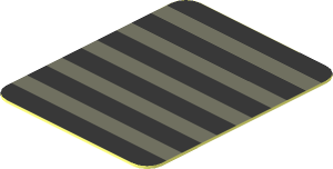 Sticker  1.0 x  0.8 with Dark Grey Stripes on Black Background