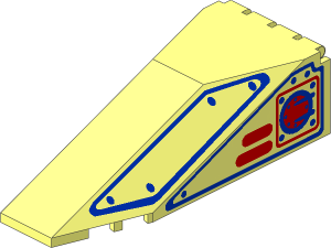 Windscreen 10 x  4 x  2.333 Canopy with Blue Outlines and Red Square Pattern