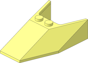 Windscreen  6 x  4 x  1.333 Airplane with Solid Studs, without Bottom Tabs
