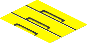 Sticker  2.6 x  3.5 with Black Lines and Rectangles