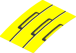 Sticker  2.6 x  3.5 with Black Lines and Rectangles (Formed #1)