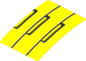 Sticker  2.6 x  3.5 with Black Lines and Rectangles (Formed #2)