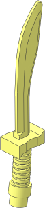 Minifig Sword Dao with Curved Blade and Hilt