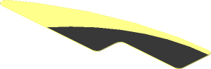 Sticker  1.0 x  3.0 with Black Arc on Transparent Background Right