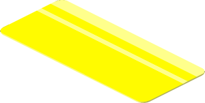 Sticker  0.8 x  1.8 with Yellow Stripes on Transparent Background