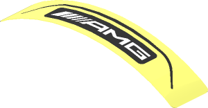 Sticker  0.8 x  4.1 with White "AMG" in Black Frame on Transparent Background (Formed)