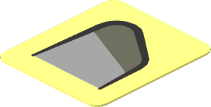 Sticker  0.9 x  0.8 with Black Grille on Transparent Background Left