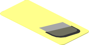 Sticker  0.8 x  1.8 with Black Air Scope on Transparent Background