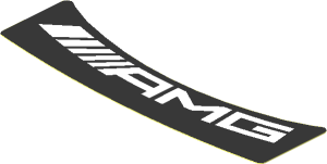 Sticker  1.2 x  3.9 with White AMG on Black Background