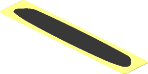 Sticker  0.8 x  4.1 with Front Grille with Vertical Lines on Transparent Background