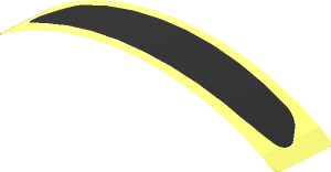 Sticker  0.8 x  4.1 with Front Grille with Vertical Lines on Transparent Background (Formed)