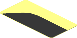 Sticker  0.9 x  1.8 with Black Trapezoid on Transparent Background Right