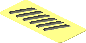 Sticker  0.8 x  1.8 with Six Black Air Scope on Transparent Background Right