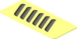 Sticker  0.8 x  1.8 with Six Black Air Scope on Transparent Background Left