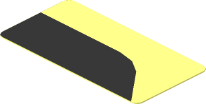 Sticker  0.9 x  1.8 with Black Trapezoid on Transparent Background Left