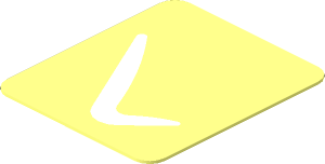 Sticker  0.9 x  0.8 with White Arc on Transparent Background Left