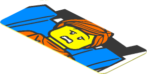 Sticker  0.8 x  1.8 with Cautious Rider in Orange Hoodie