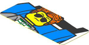 Sticker  0.8 x  1.8 with Cool Guy with Sunglasses