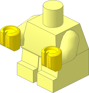 Minifig Baby Body with Light Nougat Hands Pattern