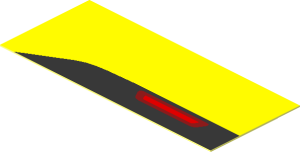 Sticker  0.9 x  2.0 with Bumper Reflector Left