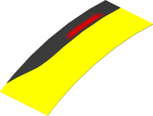 Sticker  0.9 x  2.0 with Bumper Reflector Right (Formed)