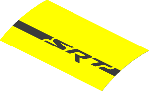 Sticker  1.9 x  3.9 with Dodge "SRT" Logo Right (Formed)