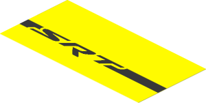 Sticker  1.9 x  3.9 with Dodge "SRT" Logo Left