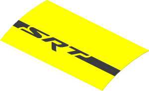 Sticker  1.9 x  3.9 with Dodge "SRT" Logo Left (Formed)