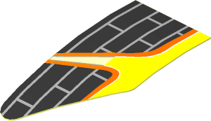 Sticker  0.9 x  1.7 with Front Spoiler Right (Formed)