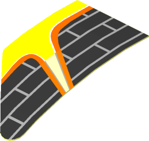 Sticker  0.9 x  1.7 with Front Spoiler Left (Formed)