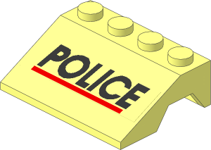 Car Mudguard  3 x  4 with Black "POLICE" and Red Line Sticker