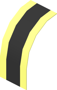 Sticker  0.8 x  2 with Black Stripe on Transparent Background (Formed)