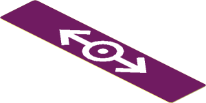 Sticker  0.8 x  3.8  with White Train Logo (2006) on Dark Azure Background