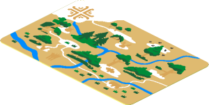 Sticker  1.7 x  2.7 with 100 Acre Wood Map